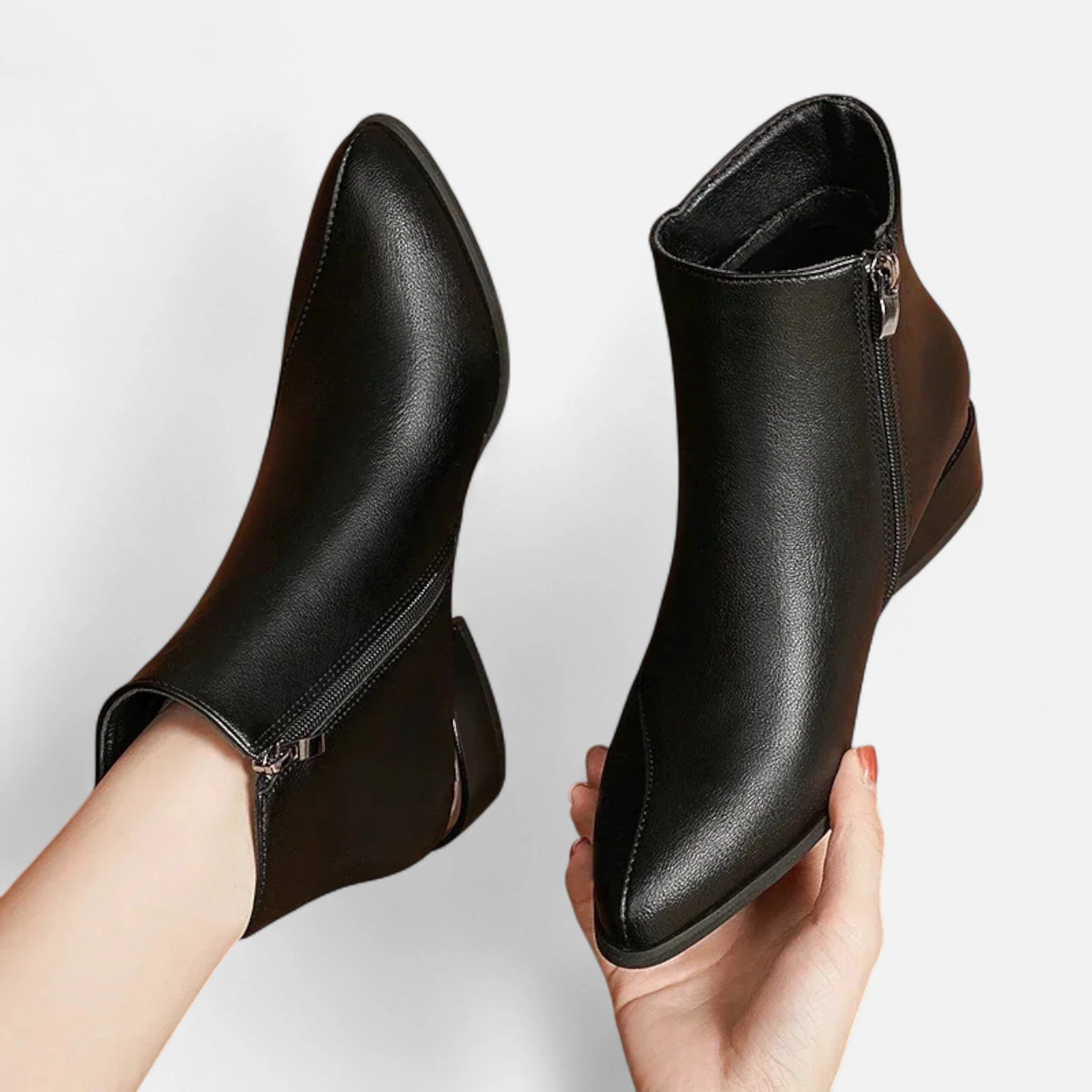 Women’s Classic Chunky Low Heel Ankle Boots - Image 7