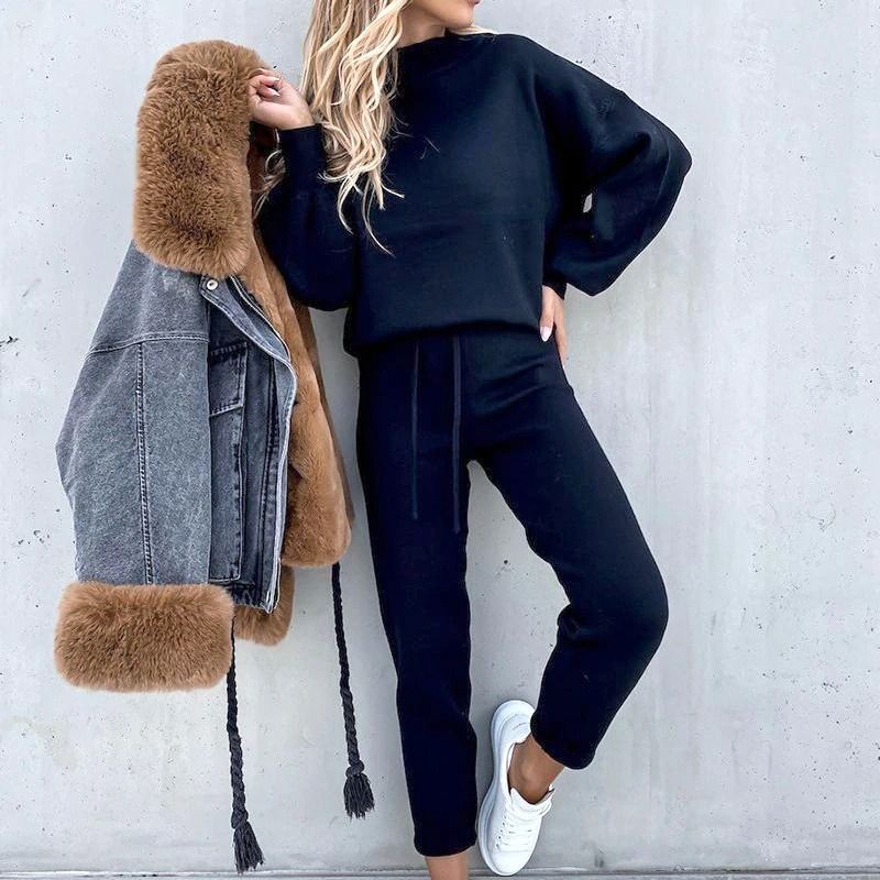 Women’s Comfortable Knit Sweater and Pants Set - Image 6