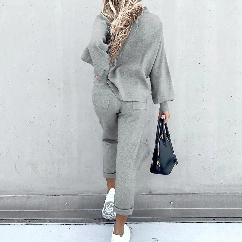 Women’s Comfortable Knit Sweater and Pants Set - Image 8