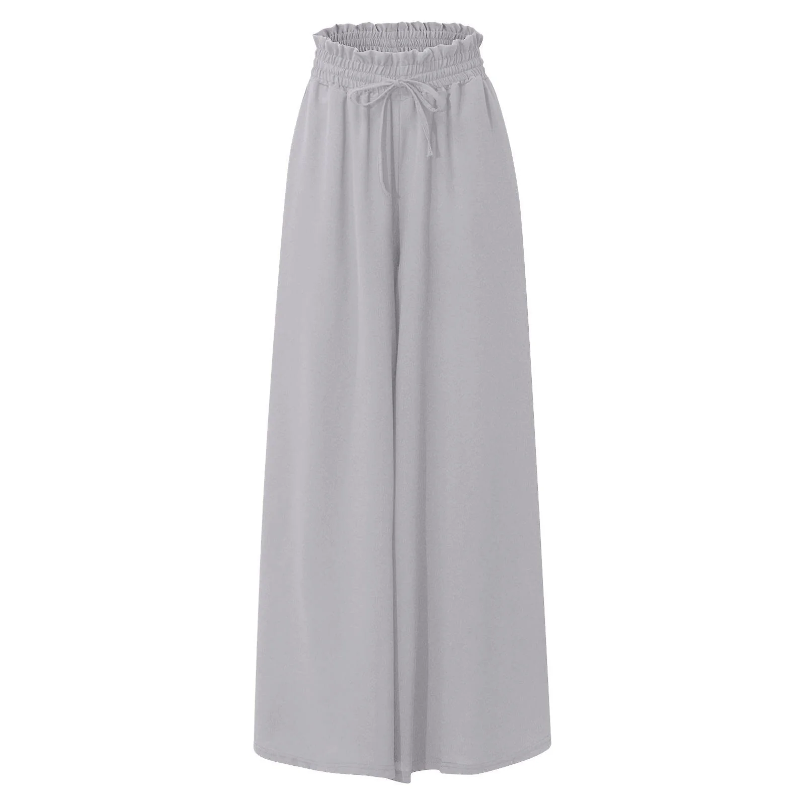 Women's Elastic Drawstring Wide Leg Trousers - Image 10