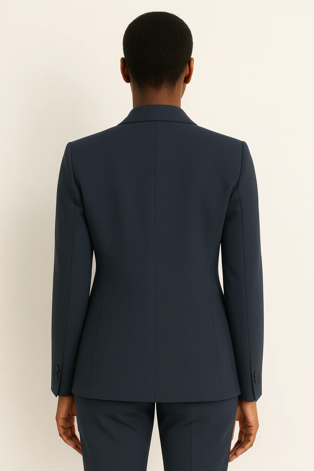 Women’s Formal Navy Blazer and Straight-Leg Trouser Set - Image 4