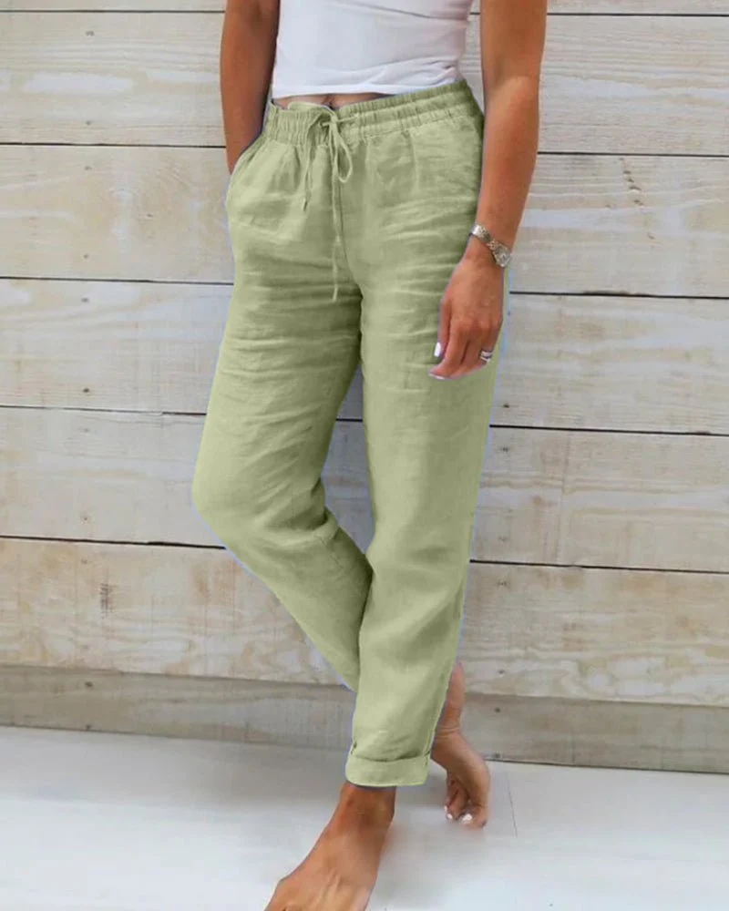 Women’s High-Waisted Drawstring Trousers - Image 5