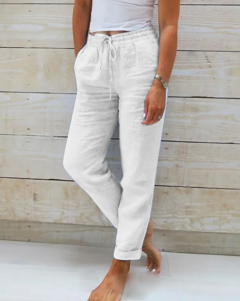 Women’s High-Waisted Drawstring Trousers - Image 6