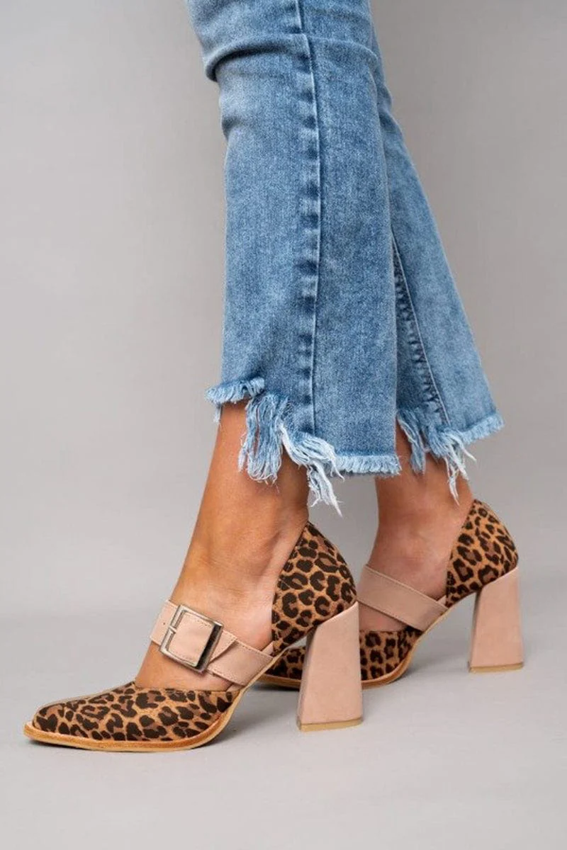 Women’s Leopard Print Pointed Toe Heels - Image 3