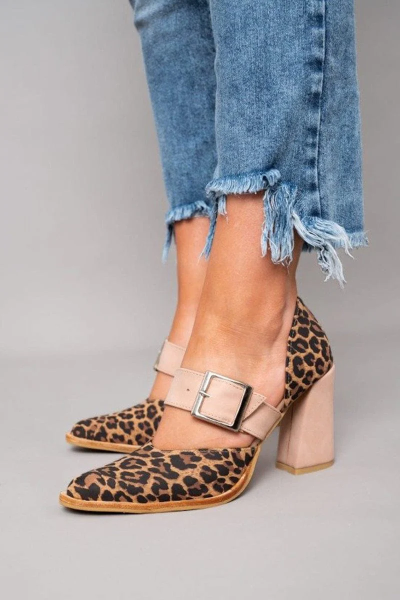 Women’s Leopard Print Pointed Toe Heels - Image 4