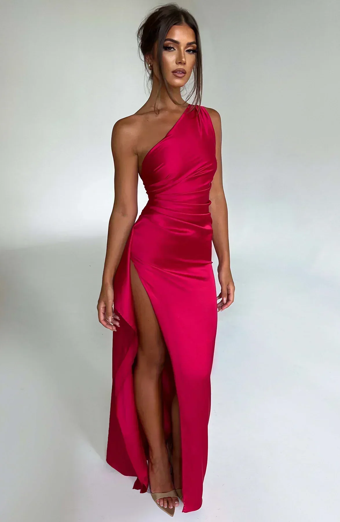 Women’s Refined Asymmetric One-Shoulder Maxi Dress - Image 4