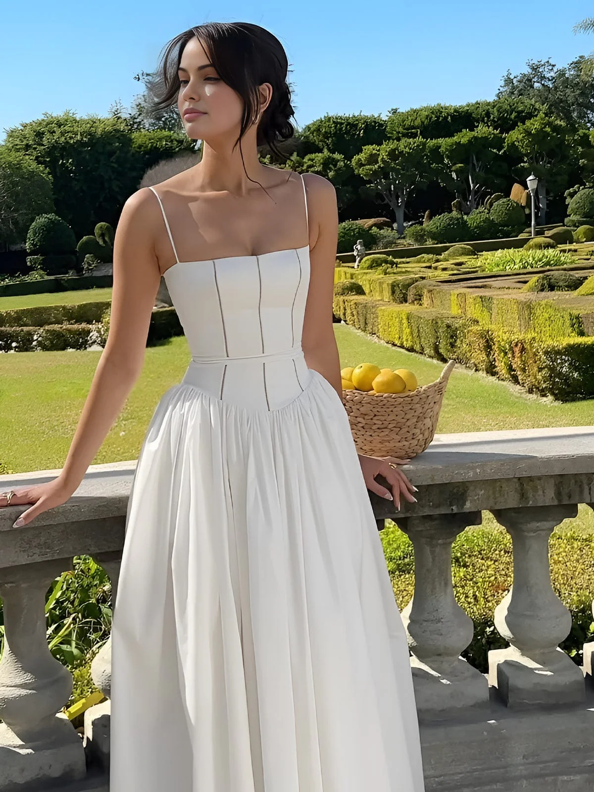 Women’s Refined Corset Wedding Guest Midi Dress - Image 4