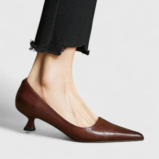 Women's Sleek Pointed Toe Kitten Heels - Image 3