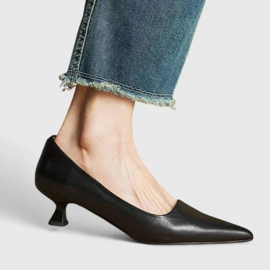 Women's Sleek Pointed Toe Kitten Heels - Image 4
