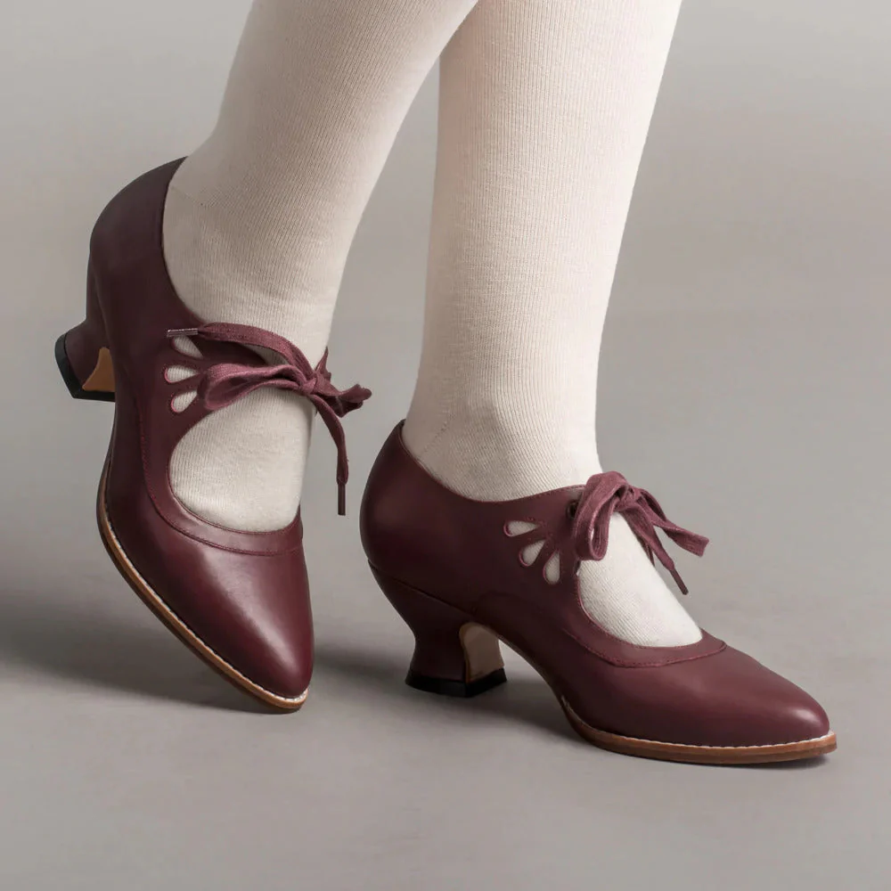 Women’s Vintage Lace-Up Heels - Image 4